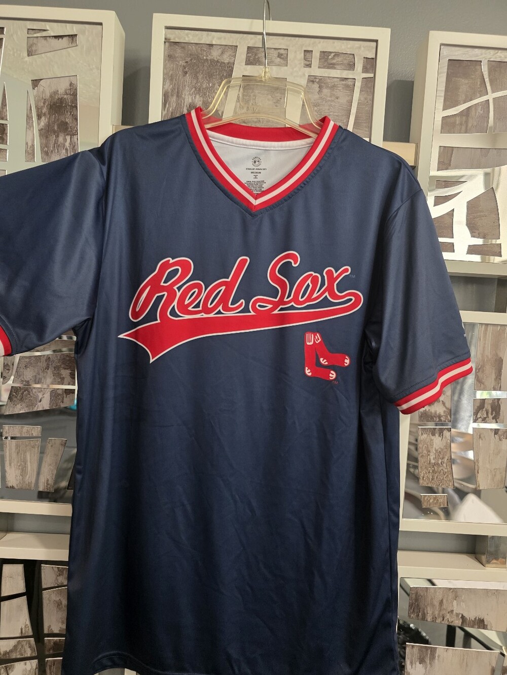 Boston Red Sox Navy Script Baseball Jersey